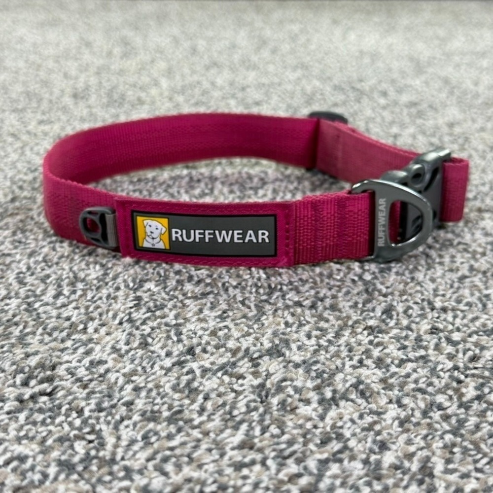 Ruffwear Front Range Dog Collar Pink Magenta Adjustable Side Release Buckle 22in